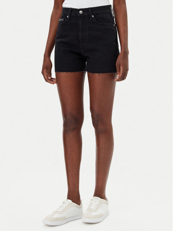 Calvin Klein Jeans Calvin Klein Jeans Džínové šortky J20J225154 Černá Mom Fit