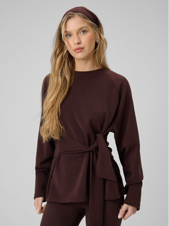4F 4F Bluza EVERYWEAR Brązowy ciemny Regular Fit