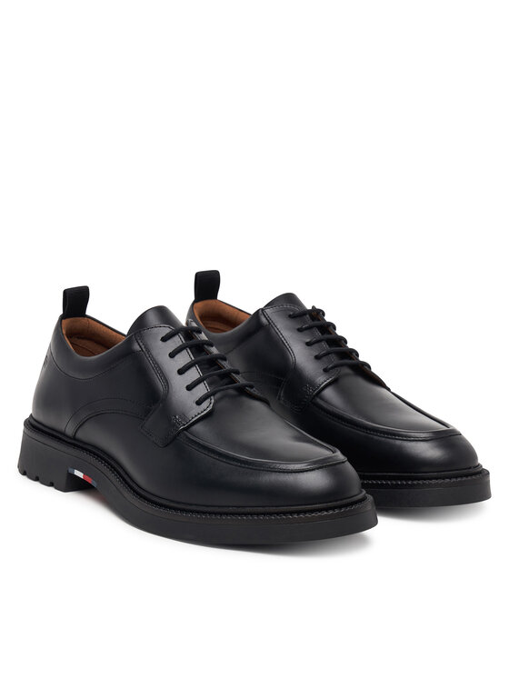 Tommy Hilfiger Tommy Hilfiger Polobotky Corporate Casual Lth Deck Shoe FM0FM05979 Černá