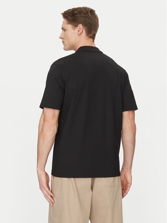 Jack&Jones Jack&Jones Тениска с яка и копчета Fusion 12273127 Черен Regular Fit