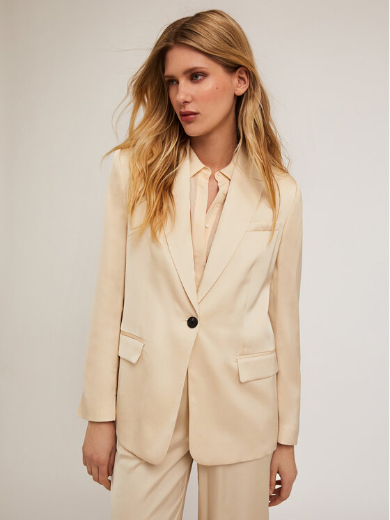 Motivi Motivi Giacca outdoor Q024Q000897N002 Écru Slim Fit