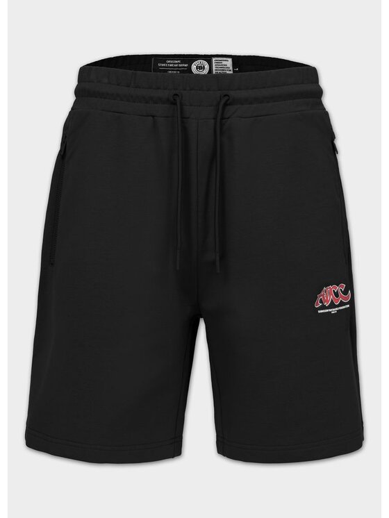 PITBULL PITBULL Szorty sportowe ADCC SMALL LOGO NUGGET Czarny Regular Fit