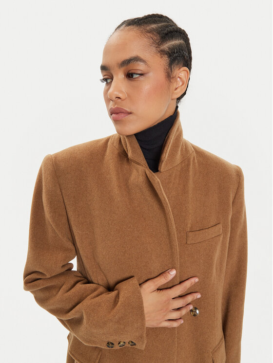 Herskind Herskind Vuneni kaput Ultra 5379816 Smeđa Regular Fit