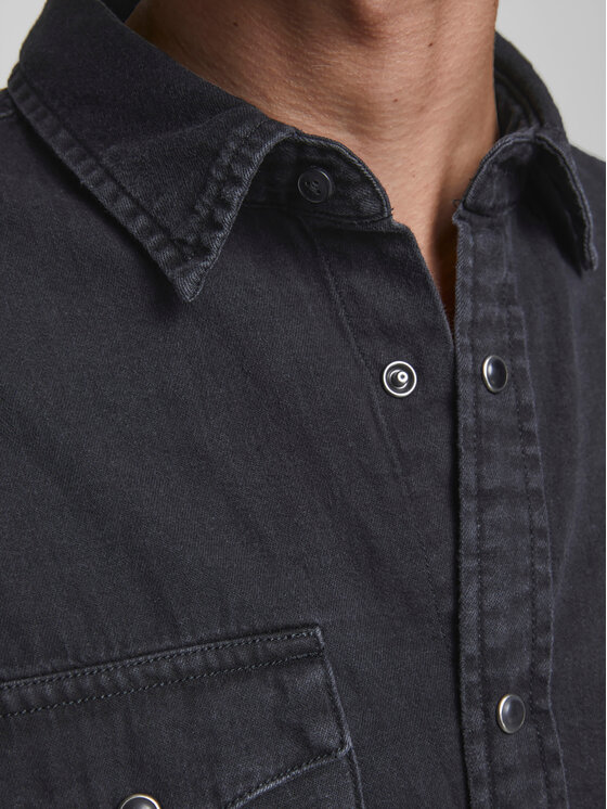 Jack & Jones Jack & Jones Ing Sheridan 12138115 Fekete Slim Fit