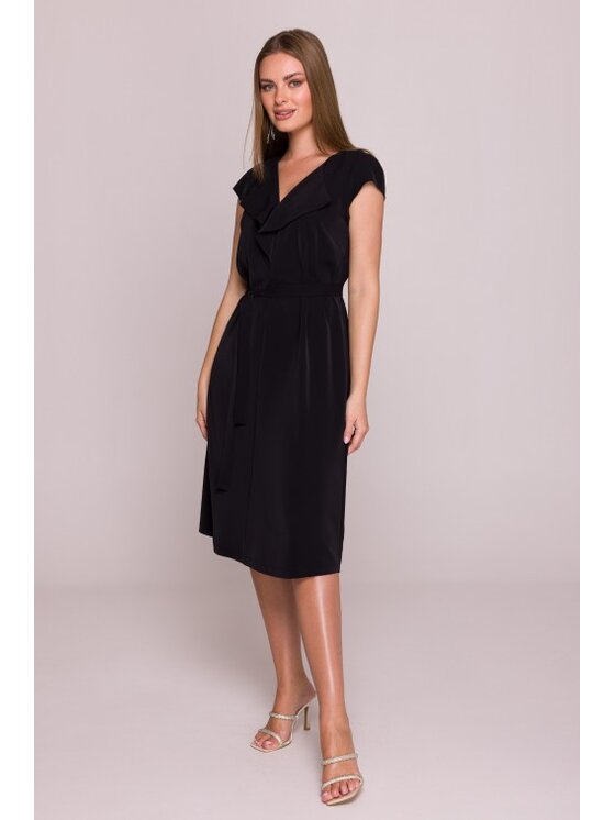 Stylove Stylove Sukienka codzienna S411 Czarny A-Line Fit