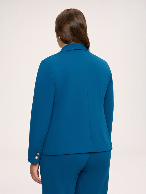 Fiorella Rubino Fiorella Rubino Marynarka Q045T000295N034 Turkusowy Slim Fit