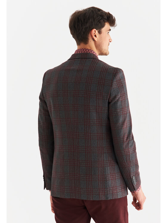 Pako Lorente Pako Lorente Marynarka P21WF-3X-053 Szary Slim Fit