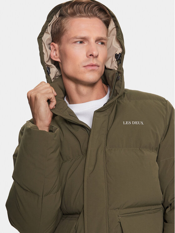 Les Deux Les Deux Geacă din puf Maddox LDM610060 Verde Regular Fit