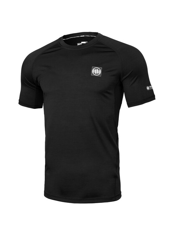 Koszulka techniczna PITBULL, Rozmiar M, Czarne, Rashguard Performance Pro plus New Logo S