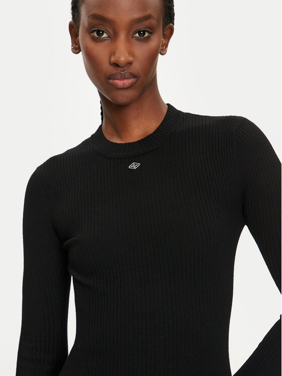 REPLAY Replay Sukienka dzianinowa DK3319.000.G23370 Czarny Slim Fit