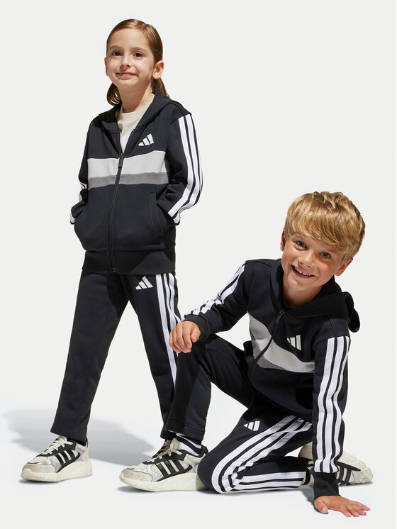 adidas adidas Tepláková souprava Seasonal Essentials Tiberio 3-Stripes JY0520 Černá Regular Fit