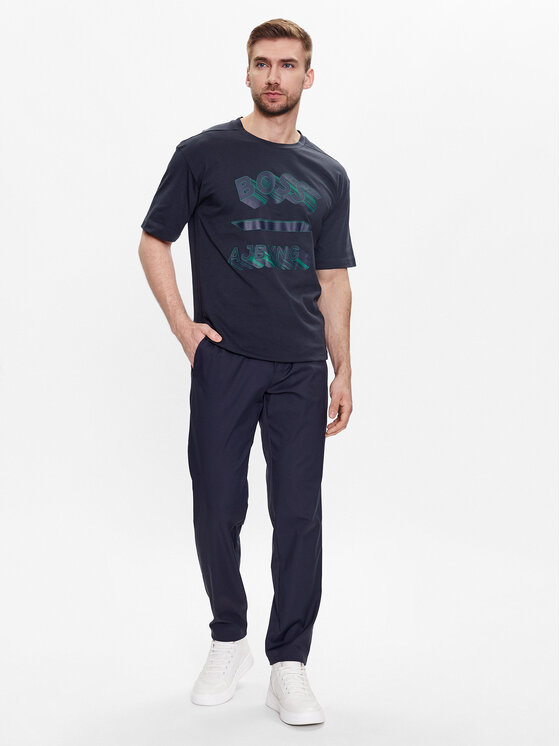 BOSS Boss Kalhoty z materiálu T Drax 50482656 Tmavomodrá Regular Fit