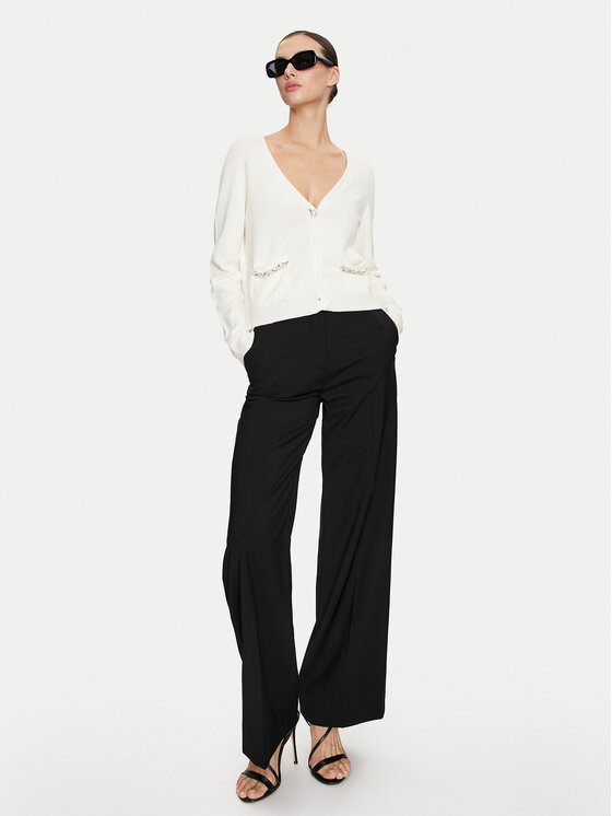 ViCOLO ViCOLO Pletena jopica 77107B Écru Relaxed Fit