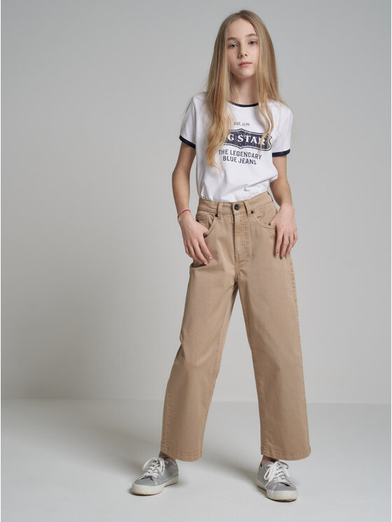 BIG STAR BIG STAR Jeansy sia_801 Beżowy Wide Fit
