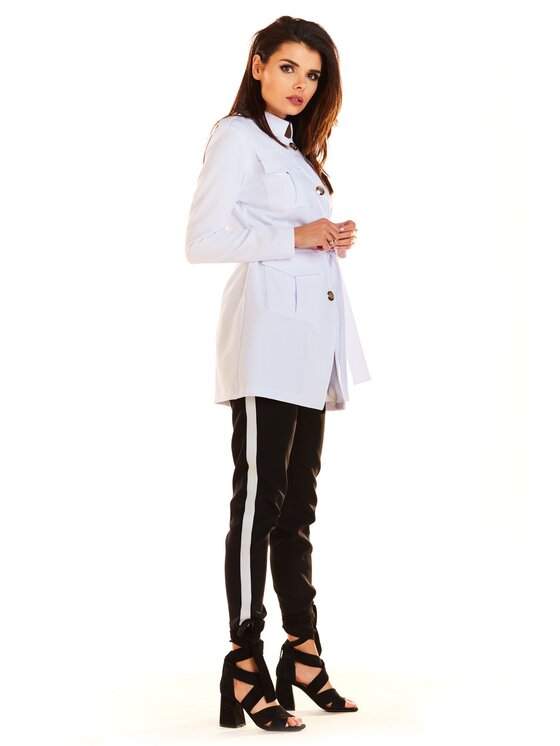Awama Awama Marynarka A271 Biały Basic Fit