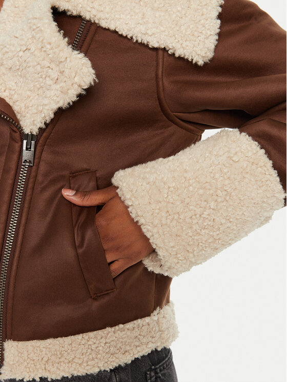 BARDOT BARDOT Cappotto in shearling Finn 59543JB1 Marrone Regular Fit