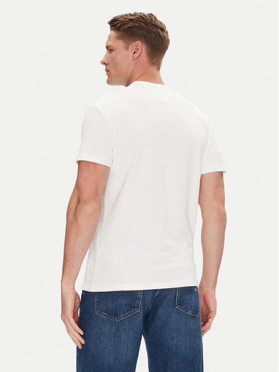Tommy Jeans Tommy Jeans T-Shirt Badge DM0DM20322 Weiß Regular Fit