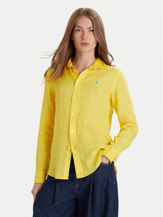 Polo Ralph Lauren Polo Ralph Lauren Marškiniai 211970730 Geltona Classic Fit