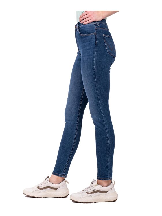 Wrangler Wrangler Jeansy 112339462 Granatowy Skin Fit