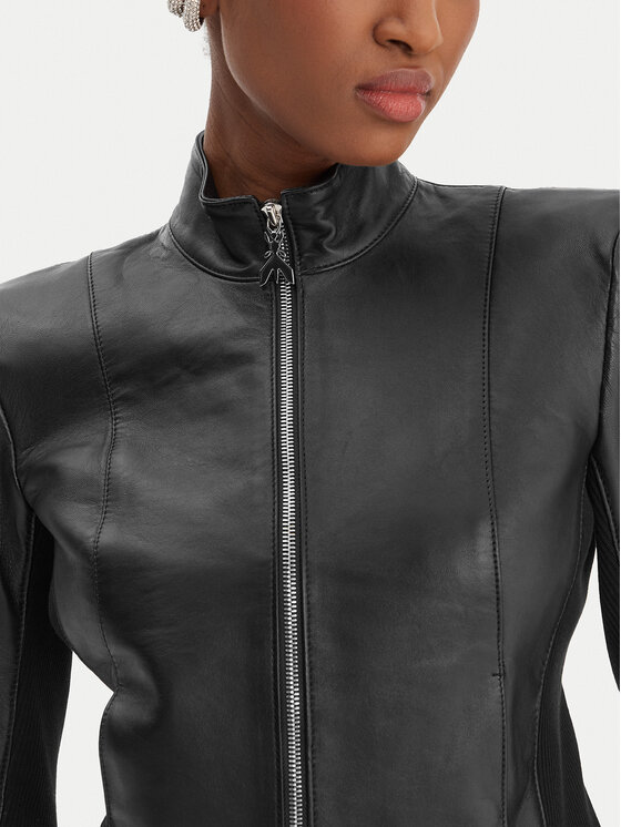 Patrizia Pepe Patrizia Pepe Шкіряна куртка CO0001/L1HZ-K103 Чорний Regular Fit