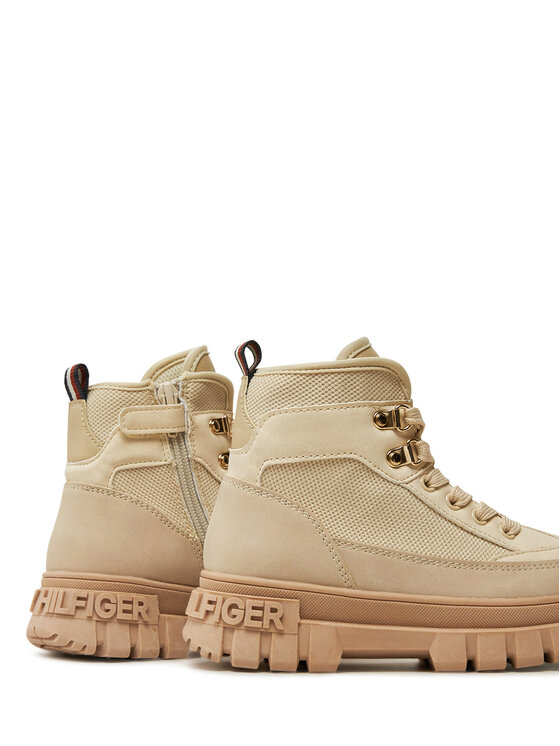 Tommy Hilfiger Tommy Hilfiger Μποτίνια Lace-Up Bootie T3A5-33602-1698 M Μπεζ