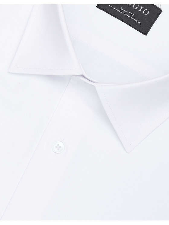 Borgio Borgio Koszula latteria_00359 Biały Slim Fit