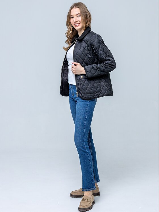 Perso Perso Prechodná bunda BLE268015F Čierna Regular Fit