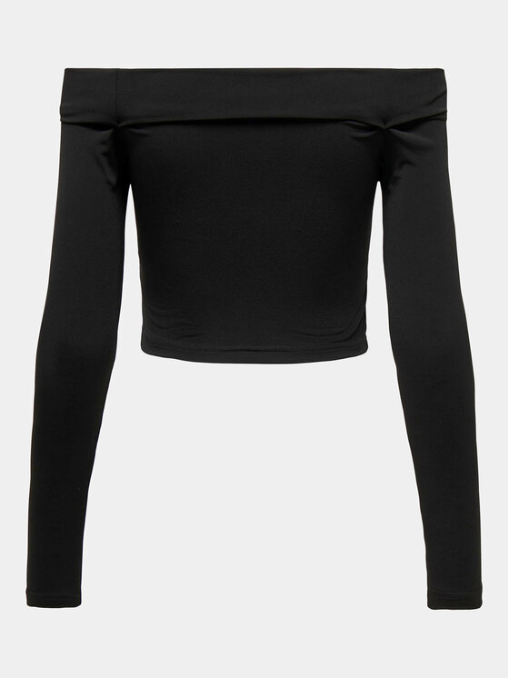 ONLY ONLY Bluzka 15302593 Czarny Slim Fit