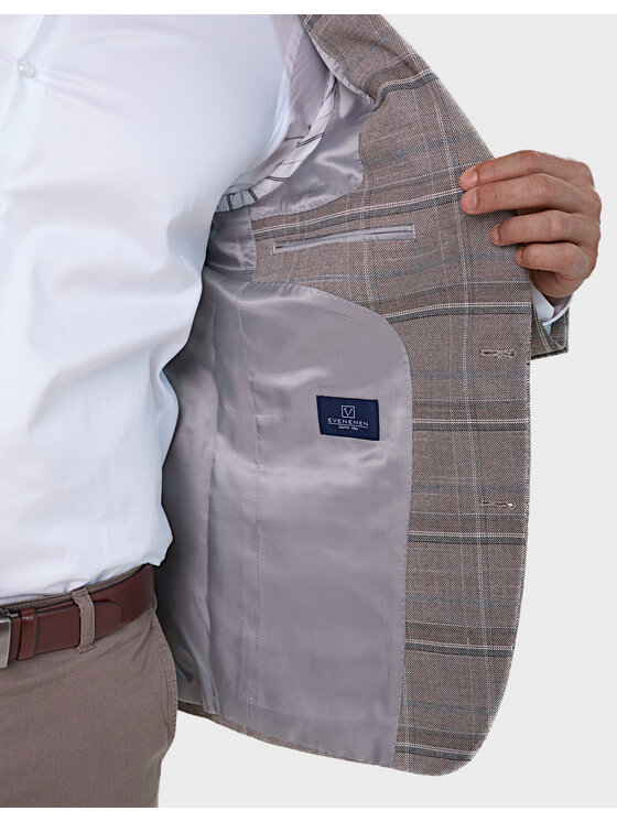 Evenemen Evenemen Marynarka Harmony 05 Beżowy Slim Fit