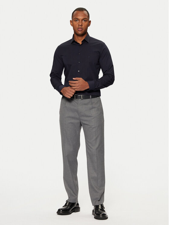 Calvin Klein Calvin Klein Koszula K10K108229 Granatowy Slim Fit
