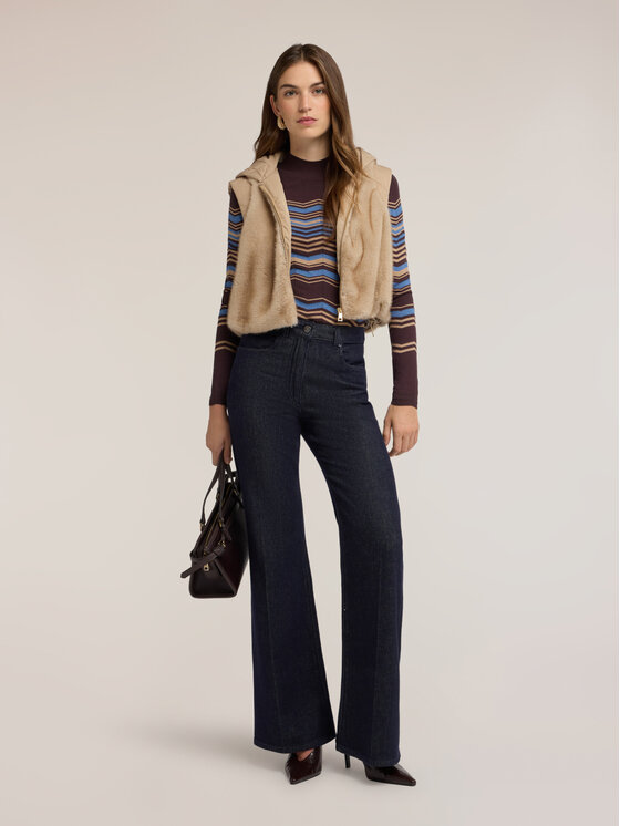 Motivi Motivi Futro L034Q000098N002 Kremowy Boxy Fit