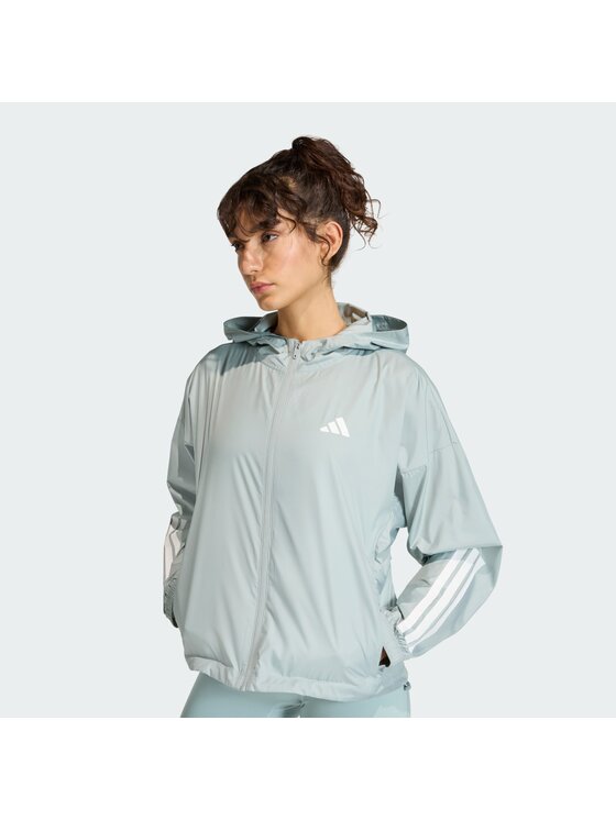 adidas adidas Wiatrówka Hyperglam Zielony Loose Fit