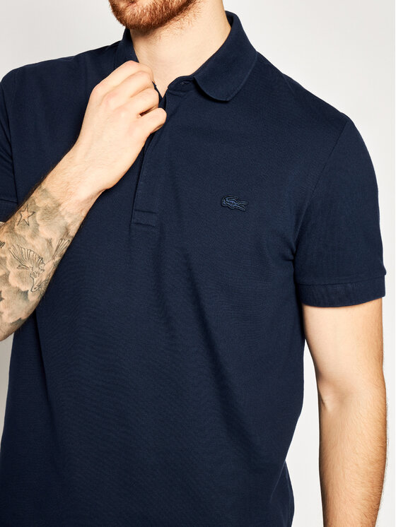Lacoste Lacoste Polo PH5522 Granatowy Slim Fit