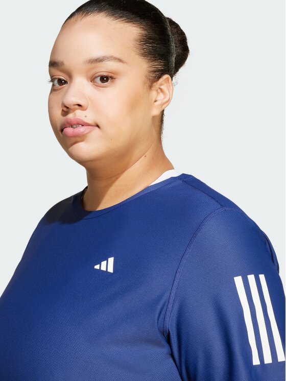 adidas adidas Koszulka techniczna Own The Run Tee (Plus Size) Błękitny Regular Fit