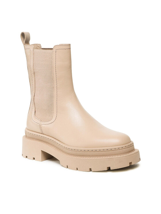 Gino Rossi Gino Rossi Kotníková obuv s elastickým prvkem 222FW103 Béžová