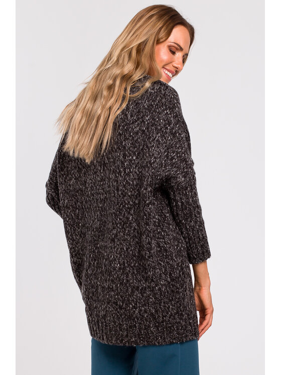 Made of Emotion Made of Emotion Sveter M470 Čierna Casual Fit