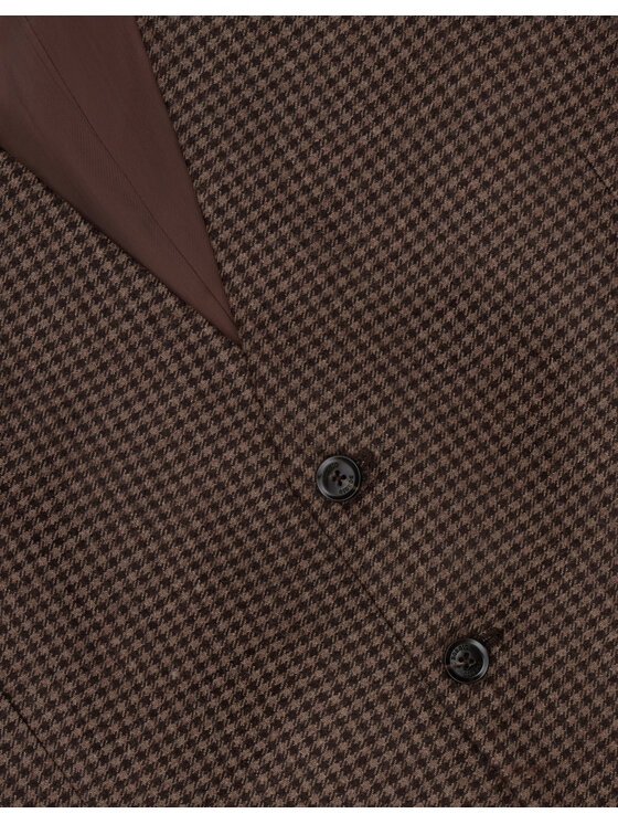 Borgio Borgio Kamizelka cortina_br Brązowy Slim Fit