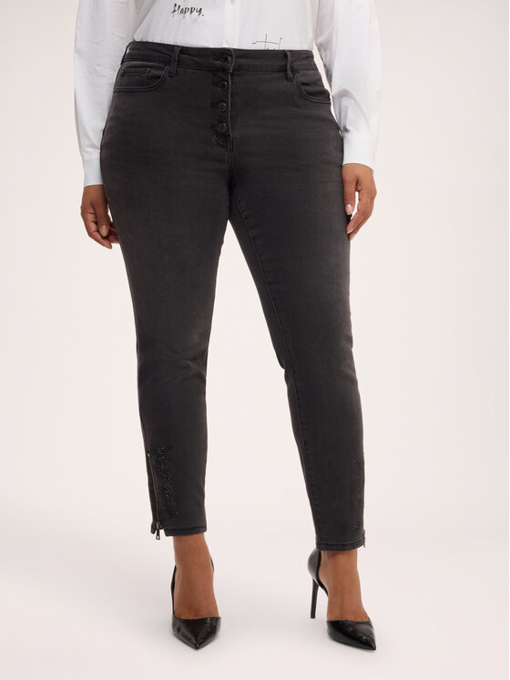 Fiorella Rubino Fiorella Rubino Jeansy P491T005433N023 Szary Skin Fit