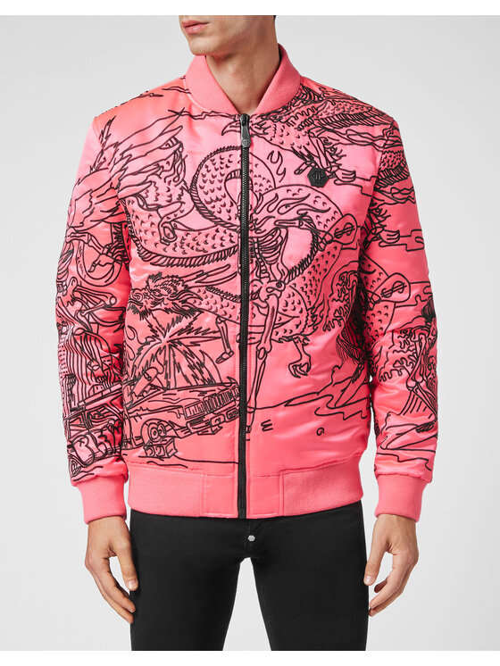 PHILIPP PLEIN PHILIPP PLEIN Bundy bomber 3559 Ružová Regular Fit