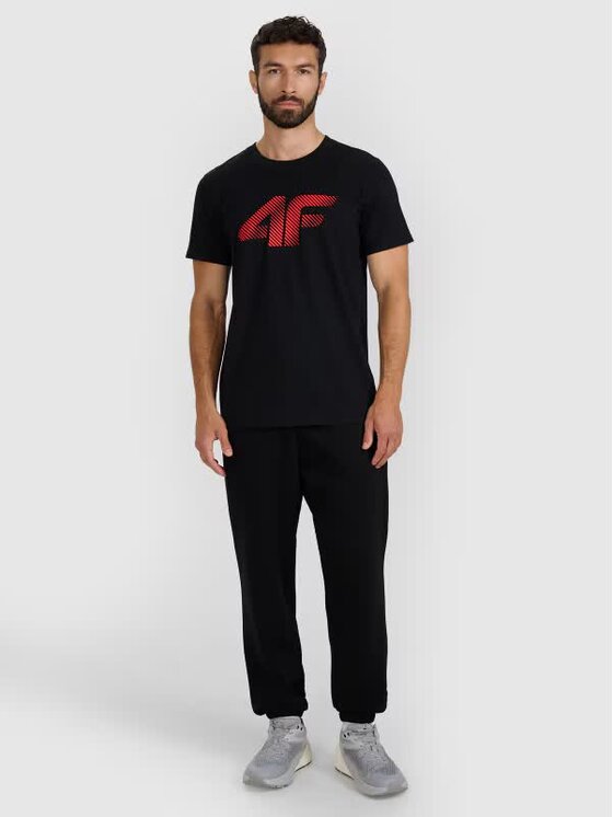 4F 4F Teplákové nohavice 4FWMM00TTROM1140-20S Čierna Regular Fit