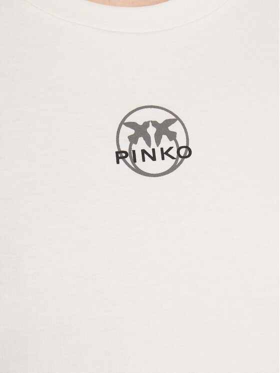 PINKO Pinko T-Shirt Bussolotto 100355 A0KO Λευκό Regular Fit
