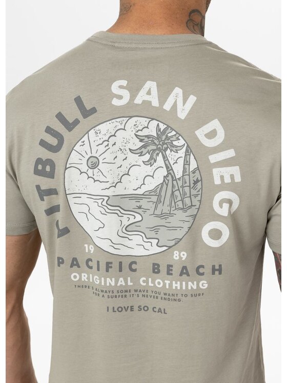 PITBULL PITBULL T-Shirt Koszulka męska PLANET SURF XXL Szary Regular Fit