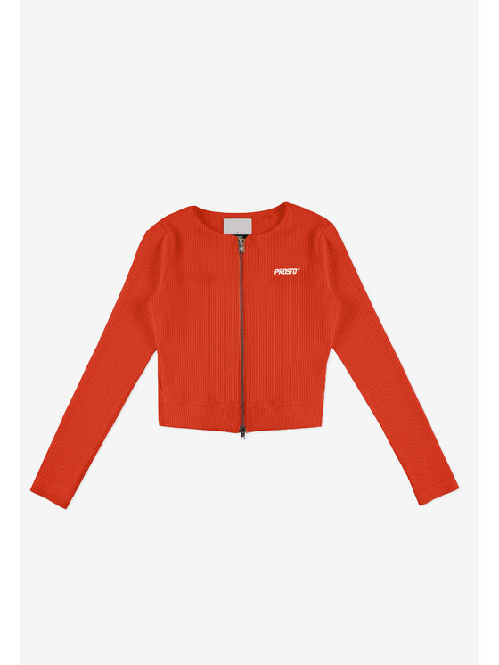 PROSTO. PROSTO. Bluzka Ribbed Czerwony Regular Fit