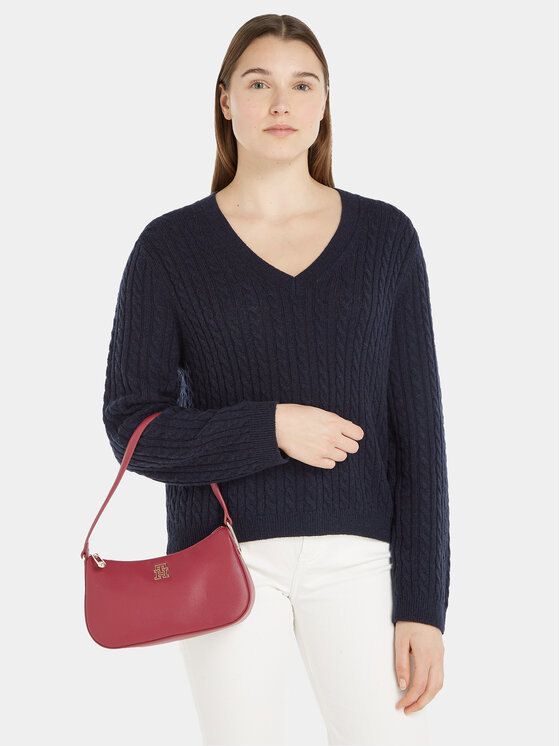 Tommy Hilfiger Tommy Hilfiger Geantă Th Timeless Shoulder Bag AW0AW15239 Roșu
