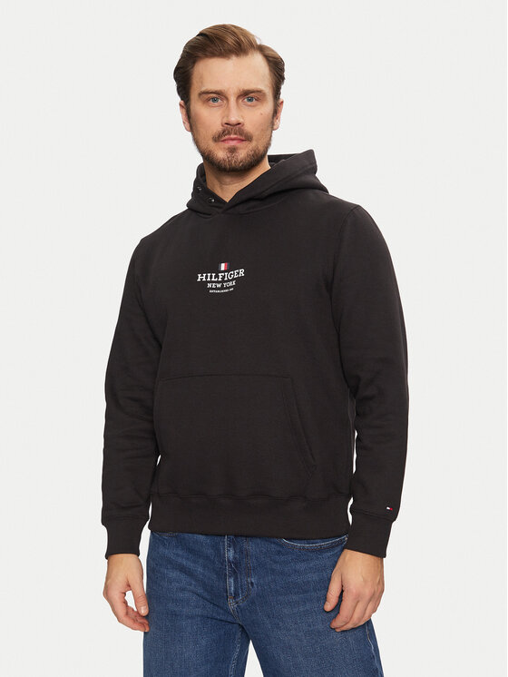 Tommy Hilfiger Mikina MW0MW39050 Čierna Regular Fit