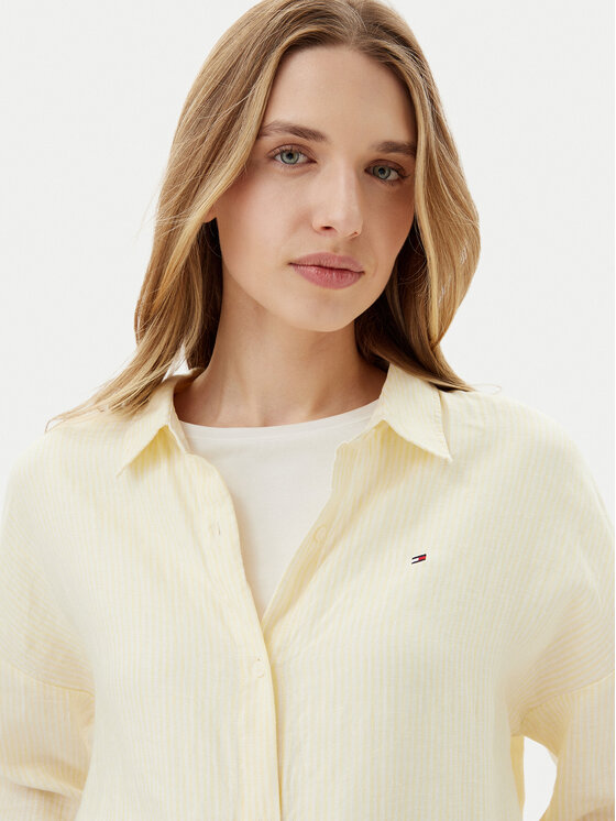 Tommy Hilfiger Tommy Hilfiger Košile WW0WW46169 Žlutá Loose Fit