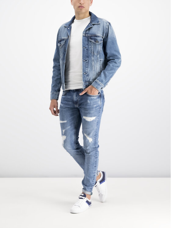 Pepe Jeans Jeansjacke Pinner Pmgf6 Blau Regular Fit Modivo De