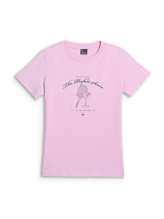 4F 4F T-Shirt COURT SOCIETY Różowy jasny Regular Fit