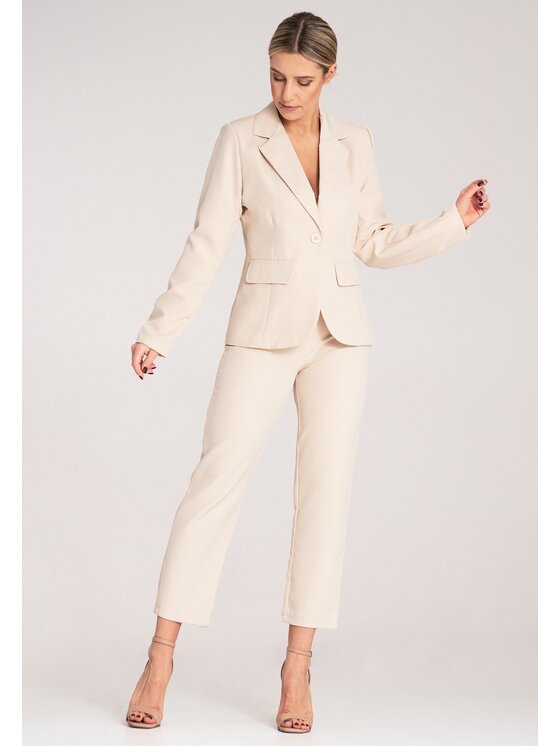 FIGL FIGL Completo blazer e pantaloni di tessuto M1148 Beige Regular Fit