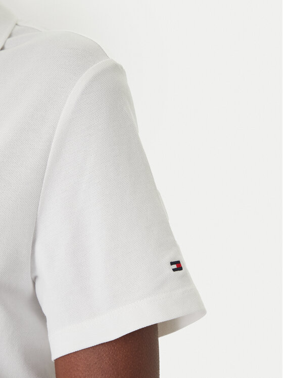 Tommy Hilfiger Tommy Hilfiger Kleid für den Alltag WW0WW48749 Écru Regular Fit